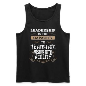 Arbeit Karriere Vorgesetzter Bürohumor - Männer Premium Bio Tank Top - Schwarz - Vorne - AI Model Male 178 light (178cm)