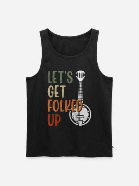 Music, party, pop music - Men's Premium Organic Tank Top - black