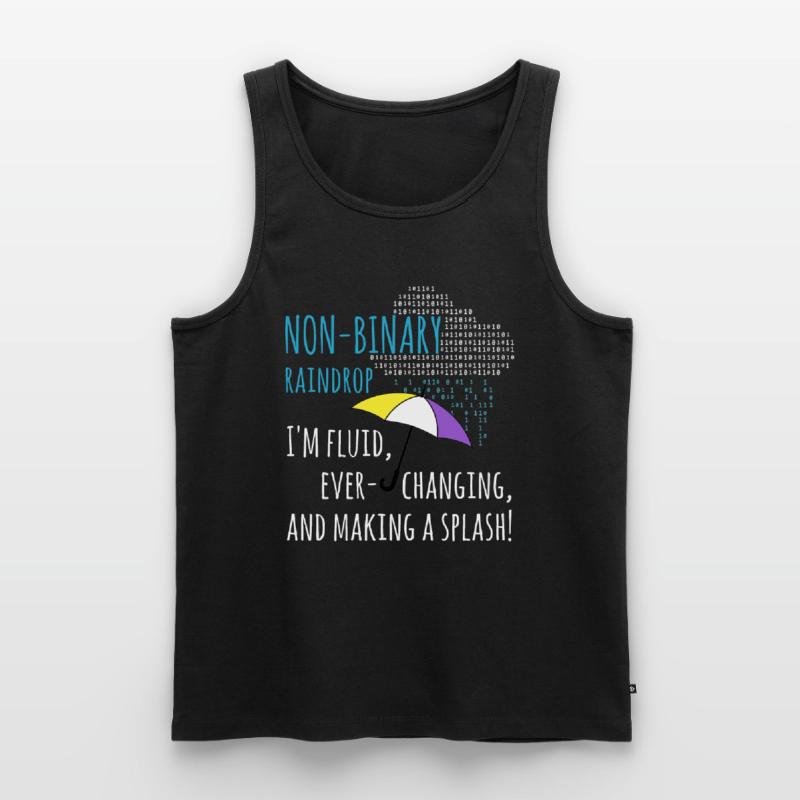 Non-binary raindrops non-binary PRIDE LGBT Men's Premium Organic Tank Top