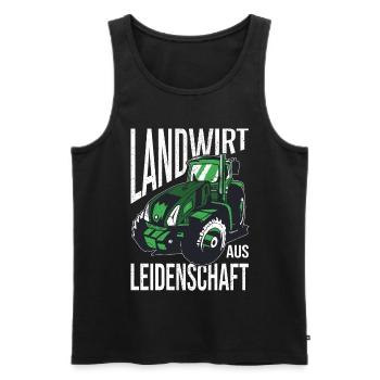 Landwirt aus Leidenschaft - Männer Premium Bio Tank Top - Schwarz - Vorne - Michal (187cm)