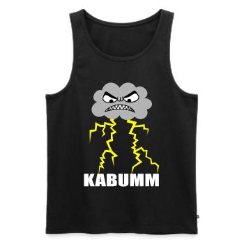 Blitz, Donner, Wetter, Gewitter, Zorn, Wut, Krach - Männer Premium Bio Tank Top - Schwarz - Vorne - AI Model Male 178 light (178cm)