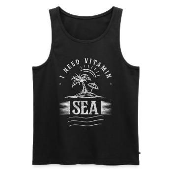 Sommer Meer Surfen Sonnenuntergang - Männer Premium Bio Tank Top - Schwarz - Vorne - Michal (187cm)