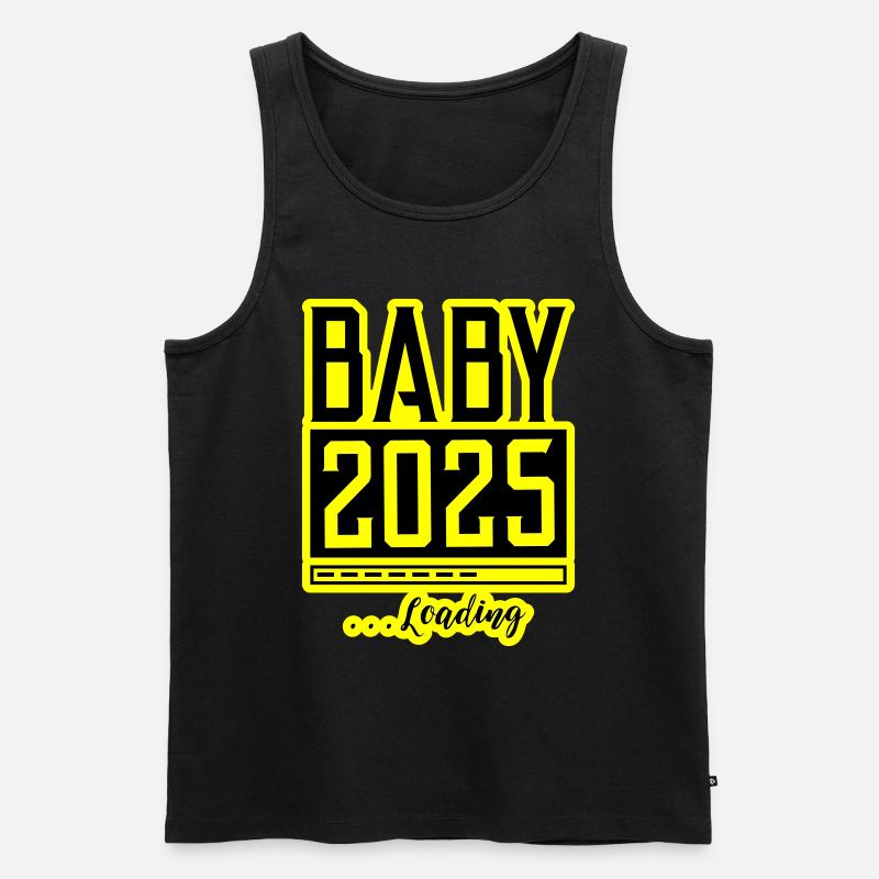Baby 2025 Loading Babyshower - Männer Premium Bio Tank Top - Schwarz