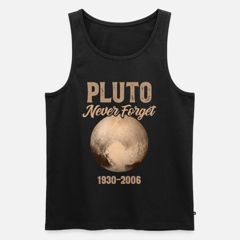 Pluto Never Forget - Männer Premium Bio Tank Top - Schwarz