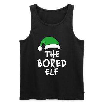 The Bored Elf - Men's Premium Organic Tank Top - black - Front - Michal (187cm)