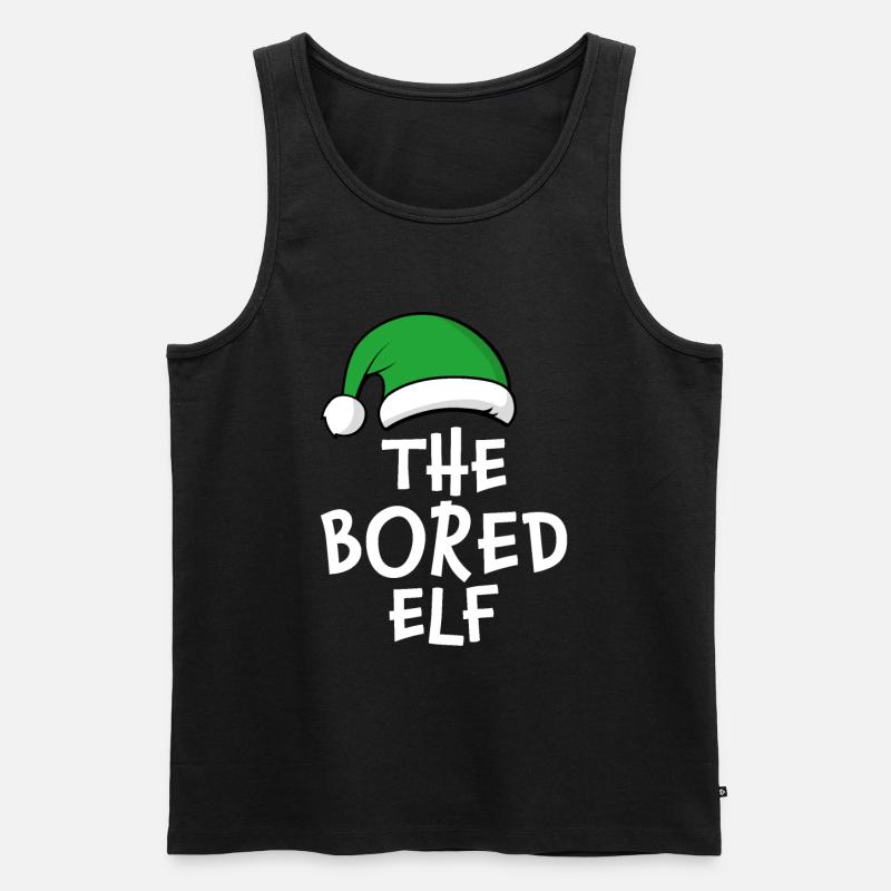 Der gelangweilte Elf - Männer Premium Bio Tank Top - Schwarz