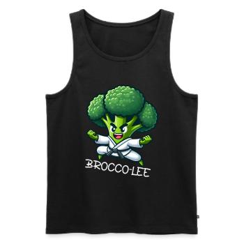 Maître de karaté au brocoli - Débardeur bio Premium Homme - noir - Devant - Michal (187cm)