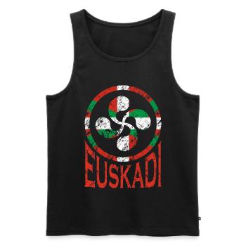 Flagge von Euskadi. Lauburu Baskenland. Ikurriña - Männer Premium Bio Tank Top - Schwarz - Vorne - AI Model Male 178 light (178cm)