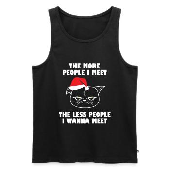Menschen Katze Spruch lustig Weihnachtsgeschenk - Männer Premium Bio Tank Top - Schwarz - Vorne - Michal (187cm)