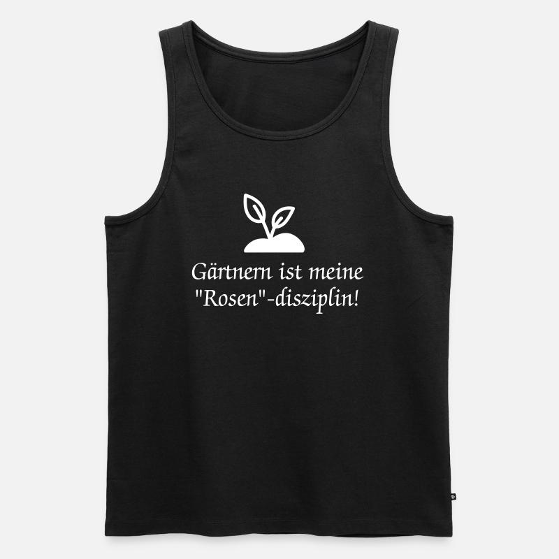 Lusitger Garten Spruch - Männer Premium Bio Tank Top - Schwarz