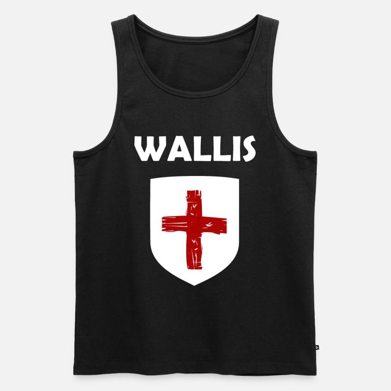 Die Walliser - Männer Premium Bio Tank Top - Schwarz