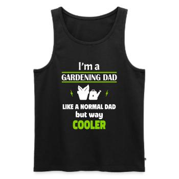 Ich bin ein Garten Papa - Männer Premium Bio Tank Top - Schwarz - Vorne - AI Model Male 178 light (178cm)