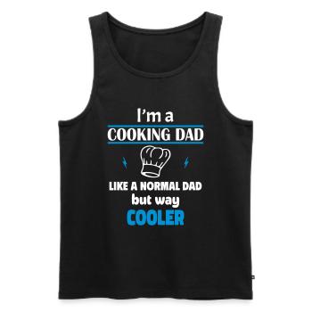 Ich bin ein Koch Papa - Männer Premium Bio Tank Top - Schwarz - Vorne - Michal (187cm)