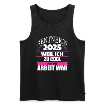 Rente Ruhestand Rentner Geschenk - Männer Premium Bio Tank Top - Schwarz - Vorne - Michal (187cm)