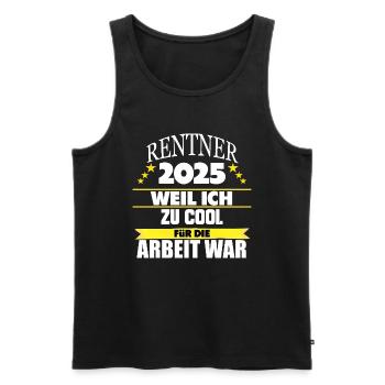 Rente Ruhestand Rentner Geschenk - Männer Premium Bio Tank Top - Schwarz - Vorne - Michal (187cm)