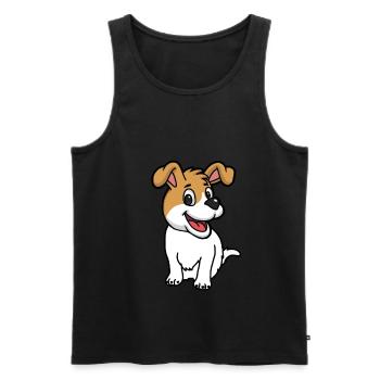 Hund Kinder Baby Haustiere Hunde Kleiner Tier - Männer Premium Bio Tank Top - Schwarz - Vorne - AI Model Male 178 light (178cm)