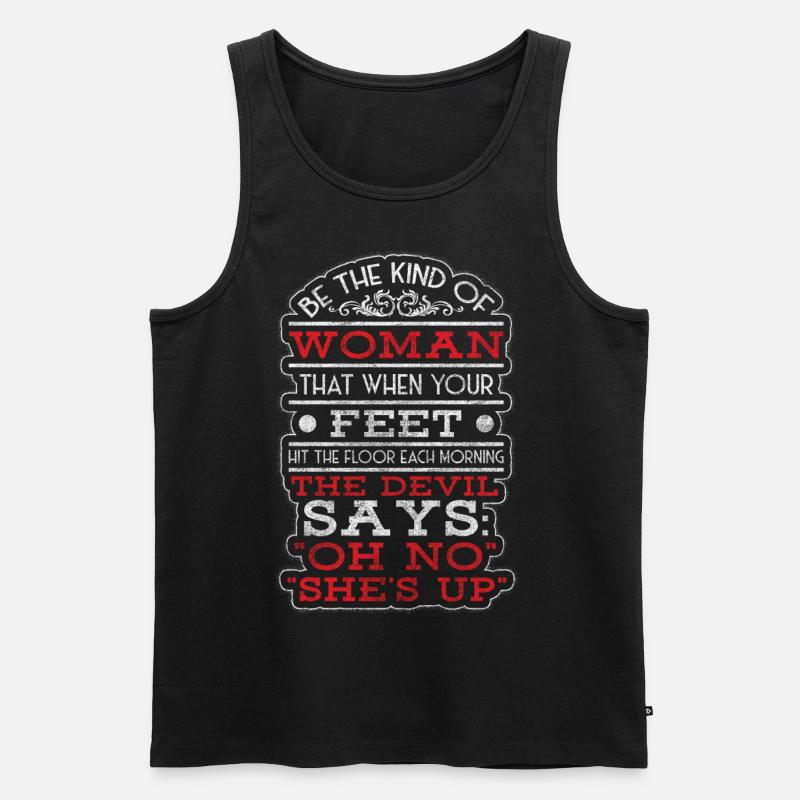 Frau Mädchenhaft Prinzessin - Männer Premium Bio Tank Top - Schwarz