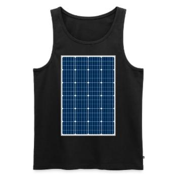Solar cell, photovoltaic, solar energy, solar panel - Men's Premium Organic Tank Top - black - Front - AI Model Male 178 light (178cm)