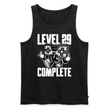 Level 29 Complete Birthday Gift 29 Years - Men's Premium Organic Tank Top - black - Front - Michal (187cm)