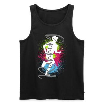 Running Sport Jogger Runner Race Jogging Running - Men's Premium Organic Tank Top - black - Front - AI Model Male 178 light (178cm)