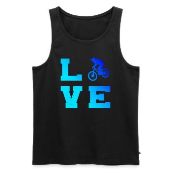 Women's MTB Cycling Cycling Cyclists Men - Men's Premium Organic Tank Top - black - Front - AI Model Male 178 light (178cm)