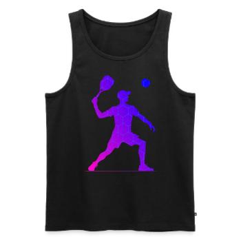 Pickleball Racquetball Men's Pickleball Games - Men's Premium Organic Tank Top - black - Front - Michal (187cm)