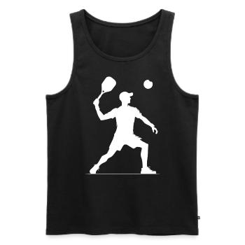 Pickleball Racquetball Jeux de pickleball Hommes - Débardeur bio Premium Homme - noir - Devant - Michal (187cm)