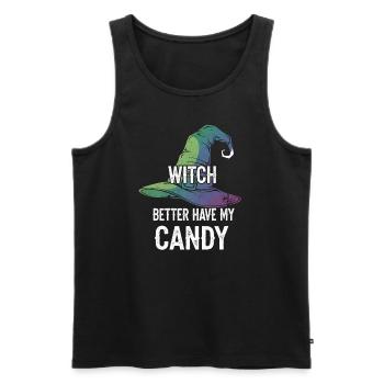 Witch Better Have My Candy - Funny Halloween - Men's Premium Organic Tank Top - black - Front - Michal (187cm)
