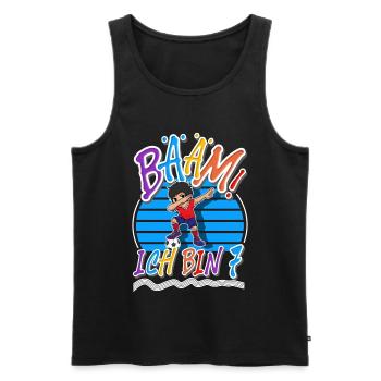 7. Geburtstag Kinder Fußball - Männer Premium Bio Tank Top - Schwarz - Vorne - AI Model Male 178 light (178cm)