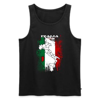 Sardegna - Men's Premium Organic Tank Top - black - Front - AI Model Male 178 light (178cm)