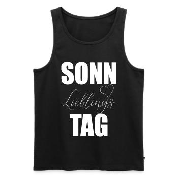 Sunday Favorite Day Heart - Men's Premium Organic Tank Top - black - Front - Michal (187cm)