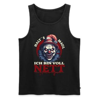 Shut up - I'm really nice - Men's Premium Organic Tank Top - black - Front - Michal (187cm)