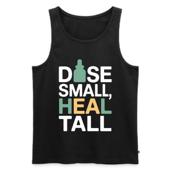 Certified Clinical Micro-Dose Specialist Apparel  - Men's Premium Organic Tank Top - black - Front - Michal (187cm)