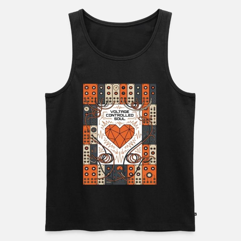 Spannungsgesteuerte Seele. Synthie - Männer Premium Bio Tank Top - Schwarz