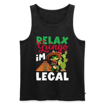 Mexiko Stolz & Heimat Mexikaner Mexico Flagge - Männer Premium Bio Tank Top - Schwarz - Vorne - Michal (187cm)