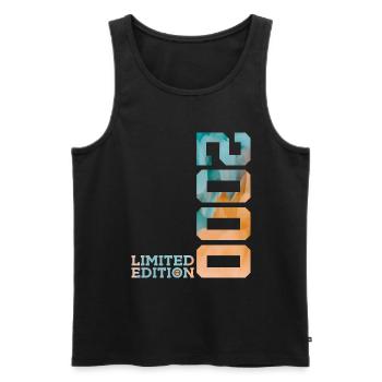 26TH ANNIVERSARY LIMITED EDITION 2000 - Men's Premium Organic Tank Top - black - Front - Michal (187cm)