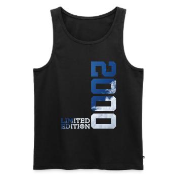 LIMITED EDITION 2000 26TH BIRTHDAY - Men's Premium Organic Tank Top - black - Front - AI Model Male 178 light (178cm)