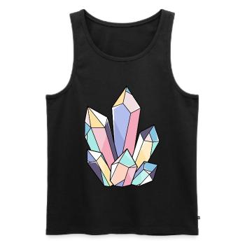Bunter Kristall Kristall Edelstein Spirituell - Männer Premium Bio Tank Top - Schwarz - Vorne - Michal (187cm)