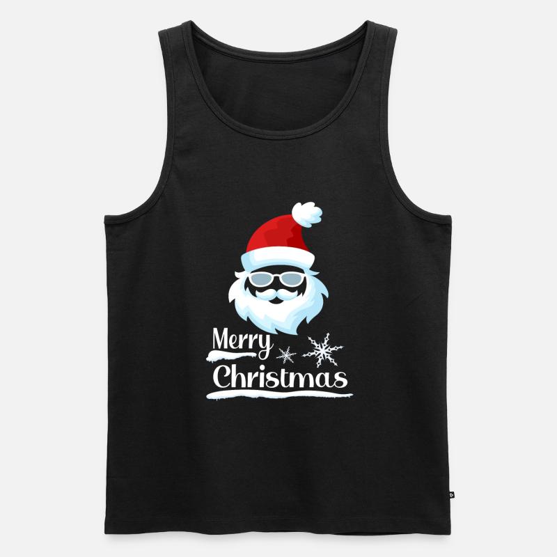 Weihnachtsmann Weihnachtsgruß - Männer Premium Bio Tank Top - Schwarz