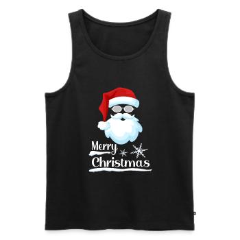 Santa Merry Christmas Weihnachtlich - Männer Premium Bio Tank Top - Schwarz - Vorne - Michal (187cm)