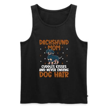 Dackel Mama Kuschelt Küsse Und Endloser Hund - Männer Premium Bio Tank Top - Schwarz - Vorne - AI Model Male 178 light (178cm)