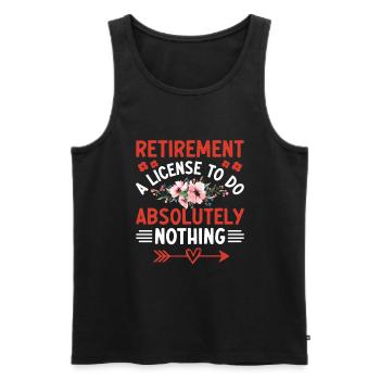 Grand-mère retraitée Pension de retraite Grand-mère Reti - Débardeur bio Premium Homme - noir - Devant - Michal (187cm)