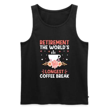 Grand-mère retraitée Pension de retraite Grand-mère Reti - Débardeur bio Premium Homme - noir - Devant - Michal (187cm)