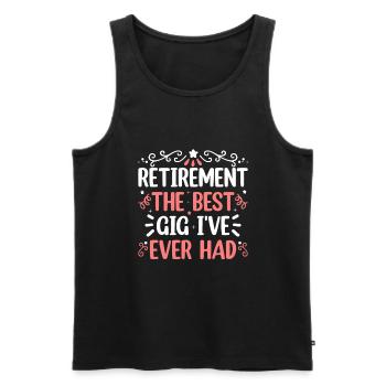 Grand-mère retraitée Pension de retraite Grand-mère Reti - Débardeur bio Premium Homme - noir - Devant - Michal (187cm)