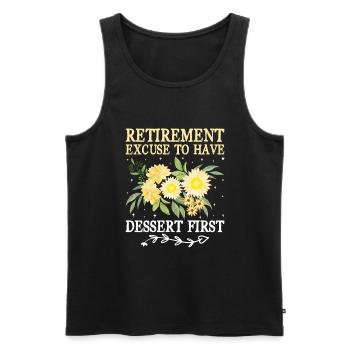 Grand-mère retraitée Pension de retraite Grand-mère Reti - Débardeur bio Premium Homme - noir - Devant - Michal (187cm)