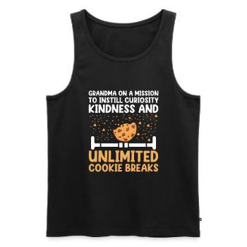 Retired Grandma Pensioner Pension Teacher Teach Re - Men's Premium Organic Tank Top - black - Front - Michal (187cm)