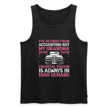 Pensionierte Oma Rentner Rentenbuchhalter Bank - Männer Premium Bio Tank Top - Schwarz - Vorne - Michal (187cm)