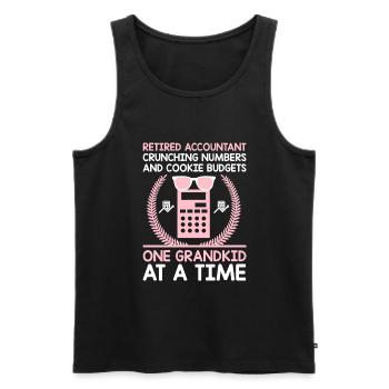Pensionierte Oma Rentner Rentenbuchhalter Bank - Männer Premium Bio Tank Top - Schwarz - Vorne - Michal (187cm)