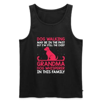 Hundeliebhaber Rentner Oma Rentner Hundebesitzer Hund - Männer Premium Bio Tank Top - Schwarz - Vorne - Michal (187cm)
