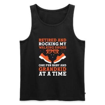Hundeliebhaber Rentner Oma Rentner Hundebesitzer Hund - Männer Premium Bio Tank Top - Schwarz - Vorne - Michal (187cm)